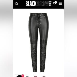 Brand new, never worn black BELLE NOIR PANTS from Black Arrow Moto.